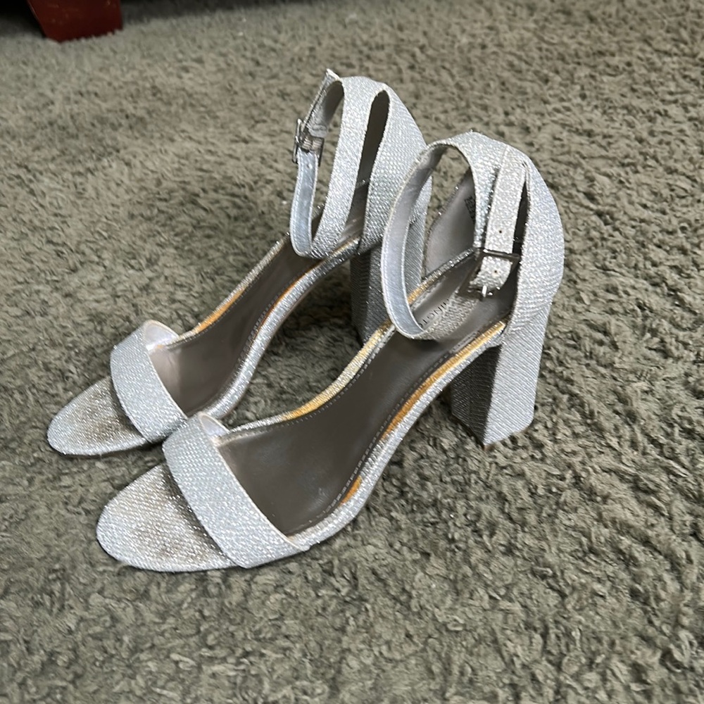 Cute silver sparkly heels